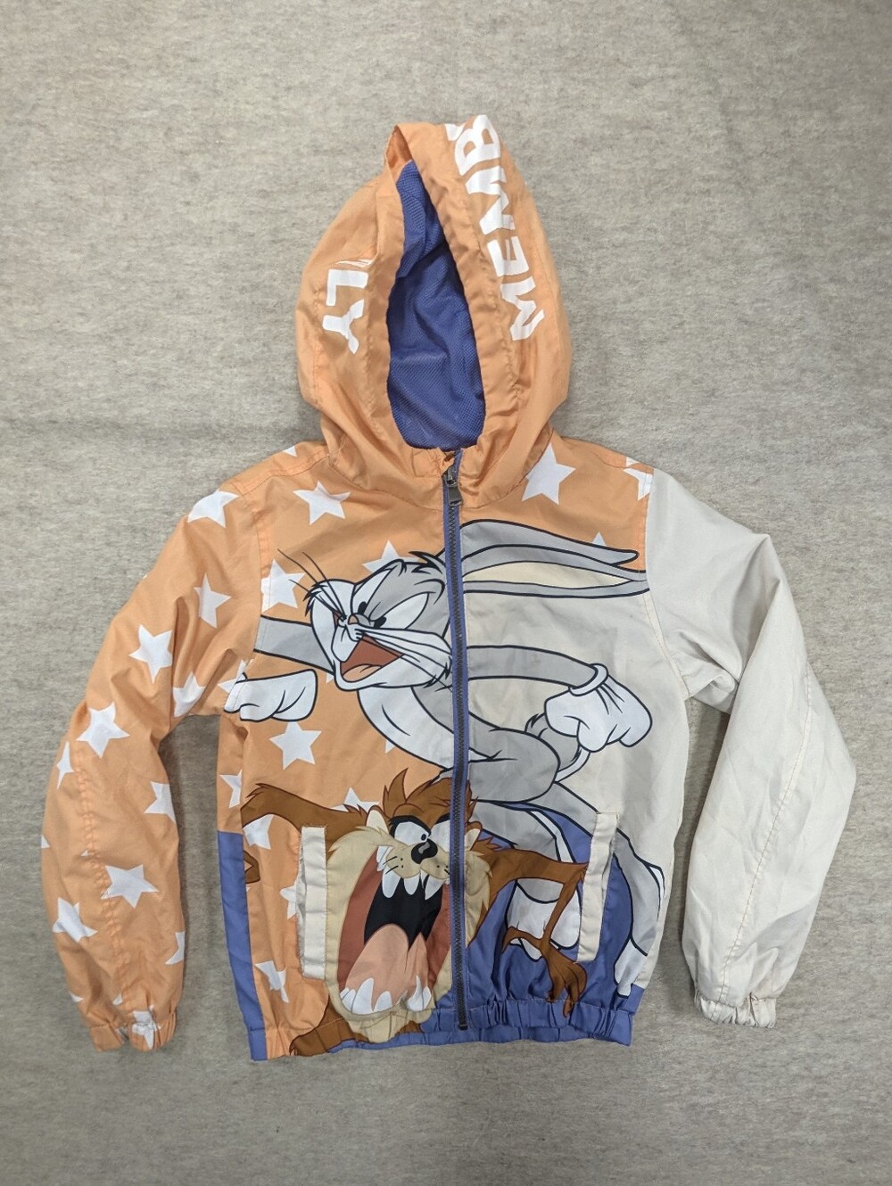 Members Only Looney Tunes Vintage Kid's Windbreaker Bugs Bunny Tasmanian Devil M